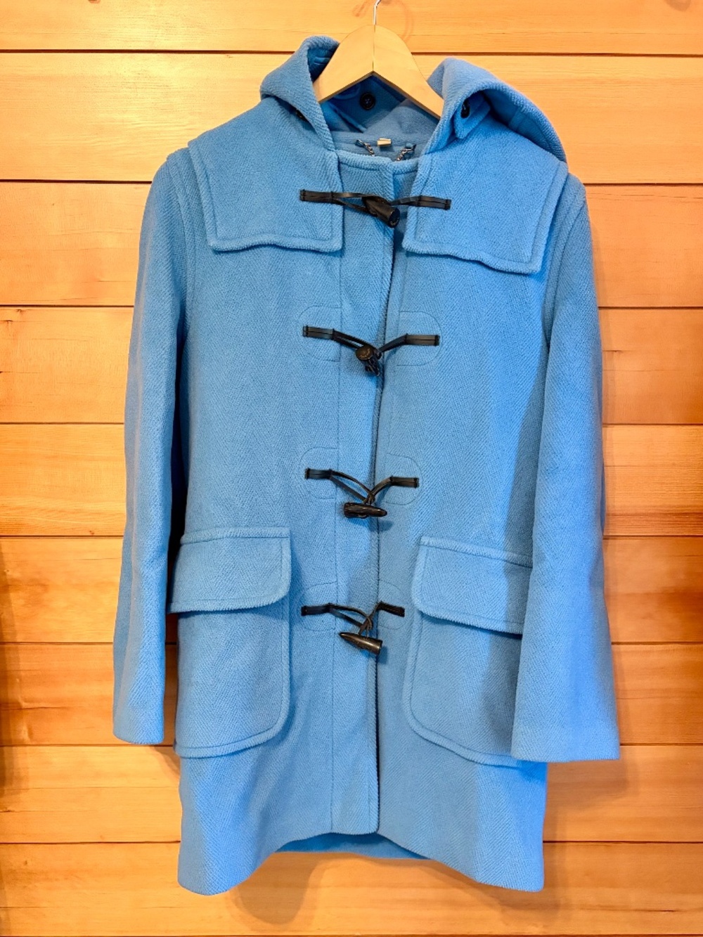 Vintage Burberry London Blue Duffle Coat Made in England US 6 UK 8 - Picture 3 of 7